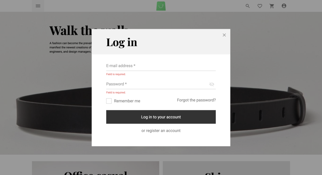 Popup modal Vue component