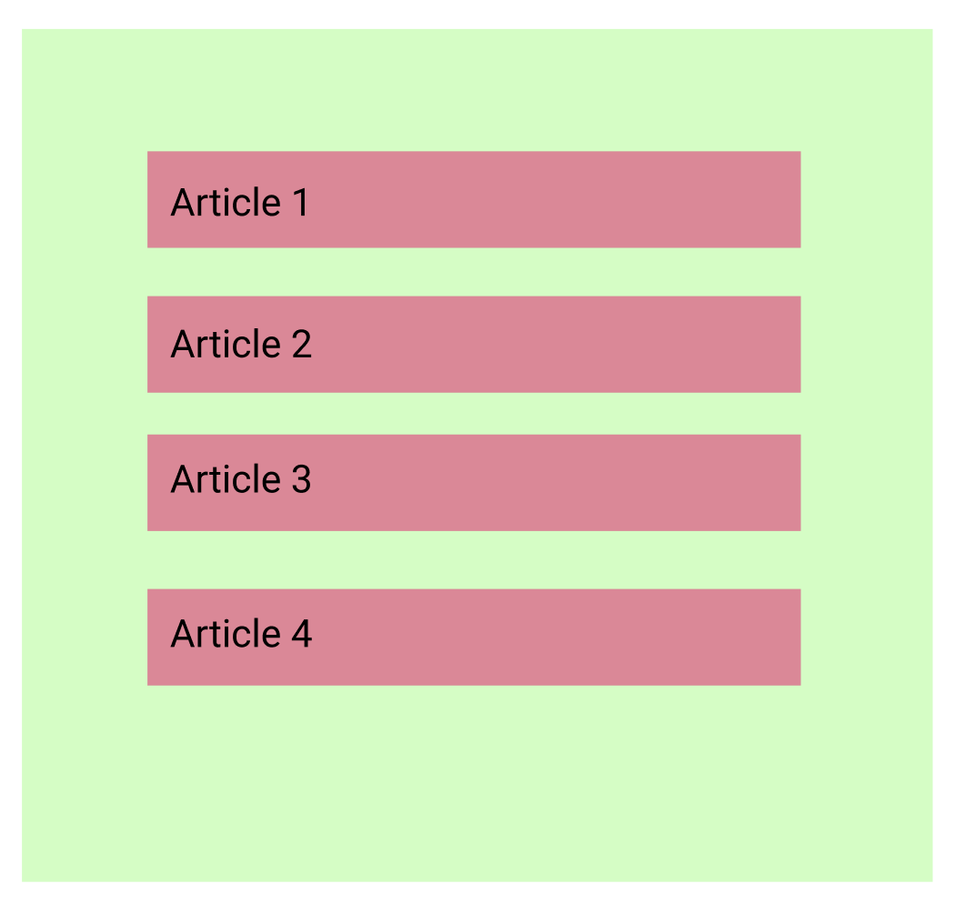 Vue app with blog posts list