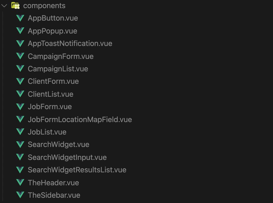 flat component structure example