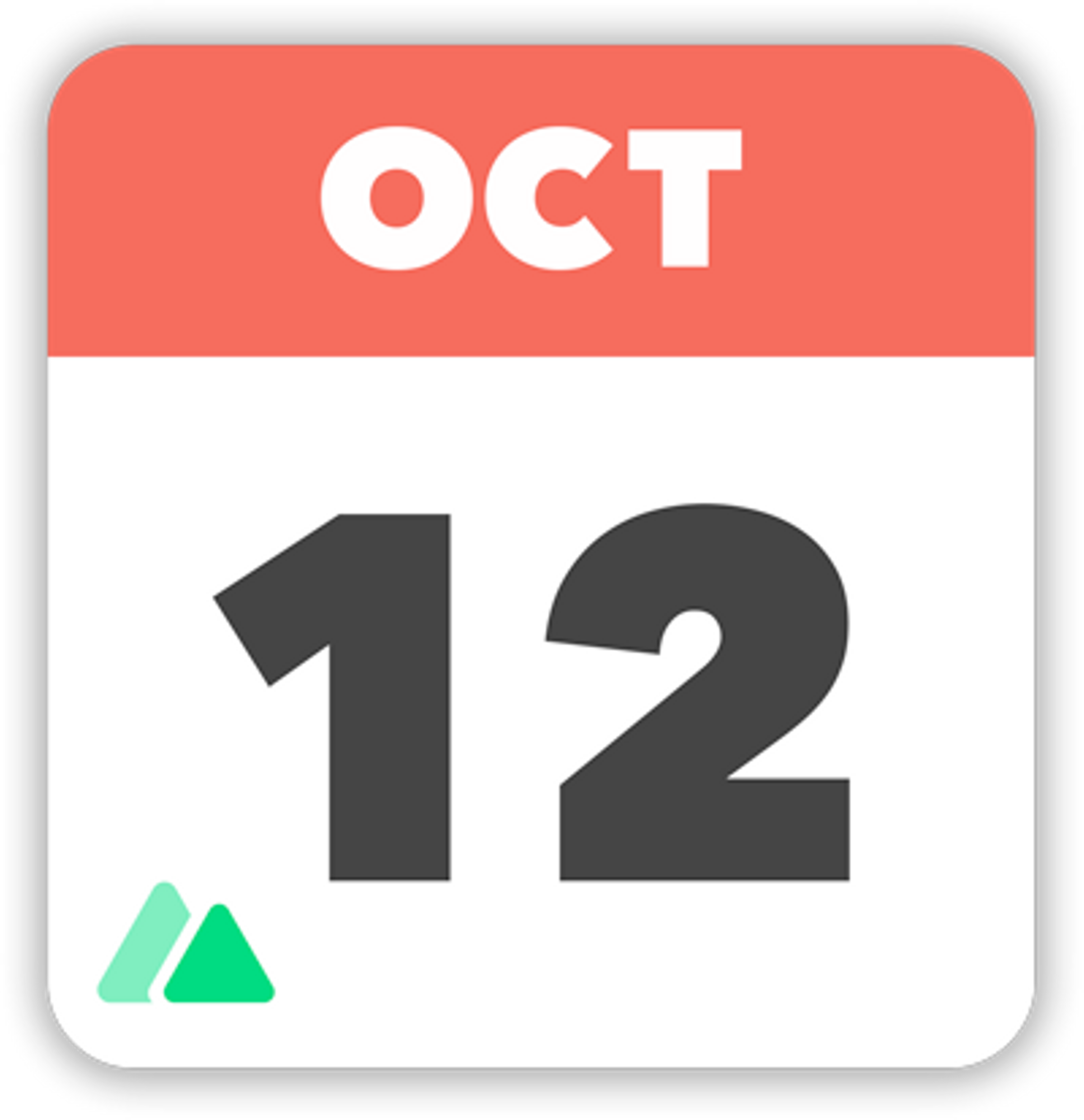 october 12 calendar image