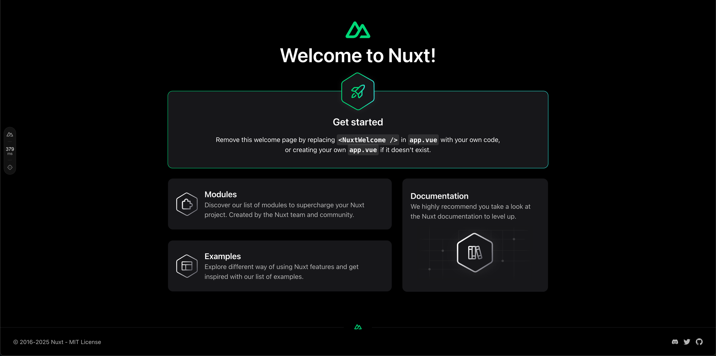 Nuxt 3 Welcome Page