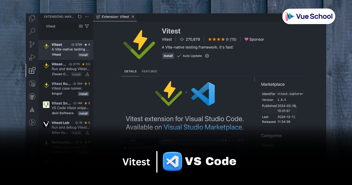 Vitest VS Code Extension