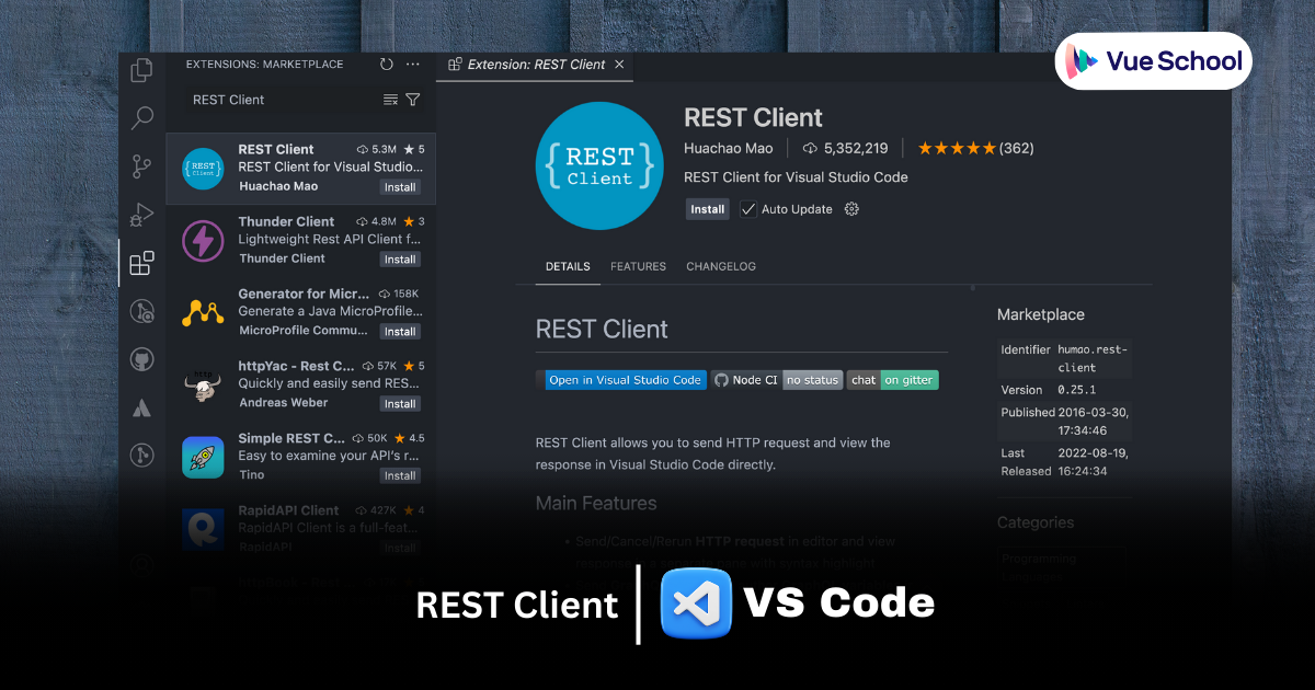 Rest Client VS Code Extension