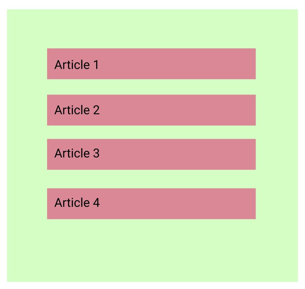 Vue app with blog posts list