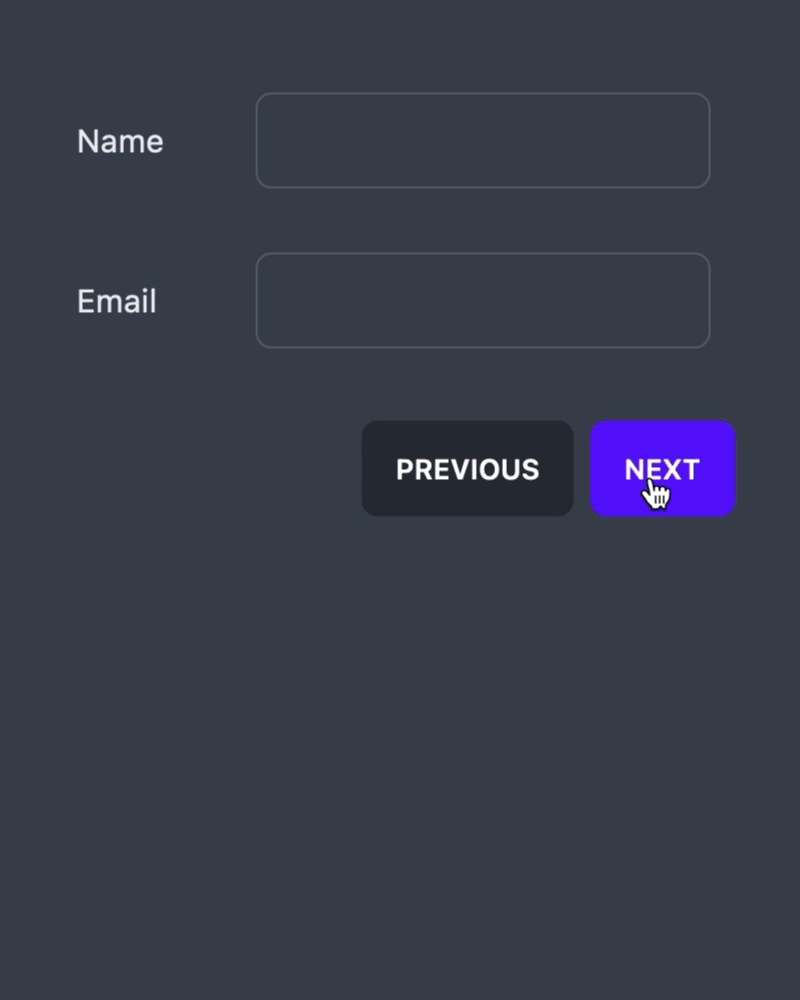 igf of navigating the different steps with the buttons