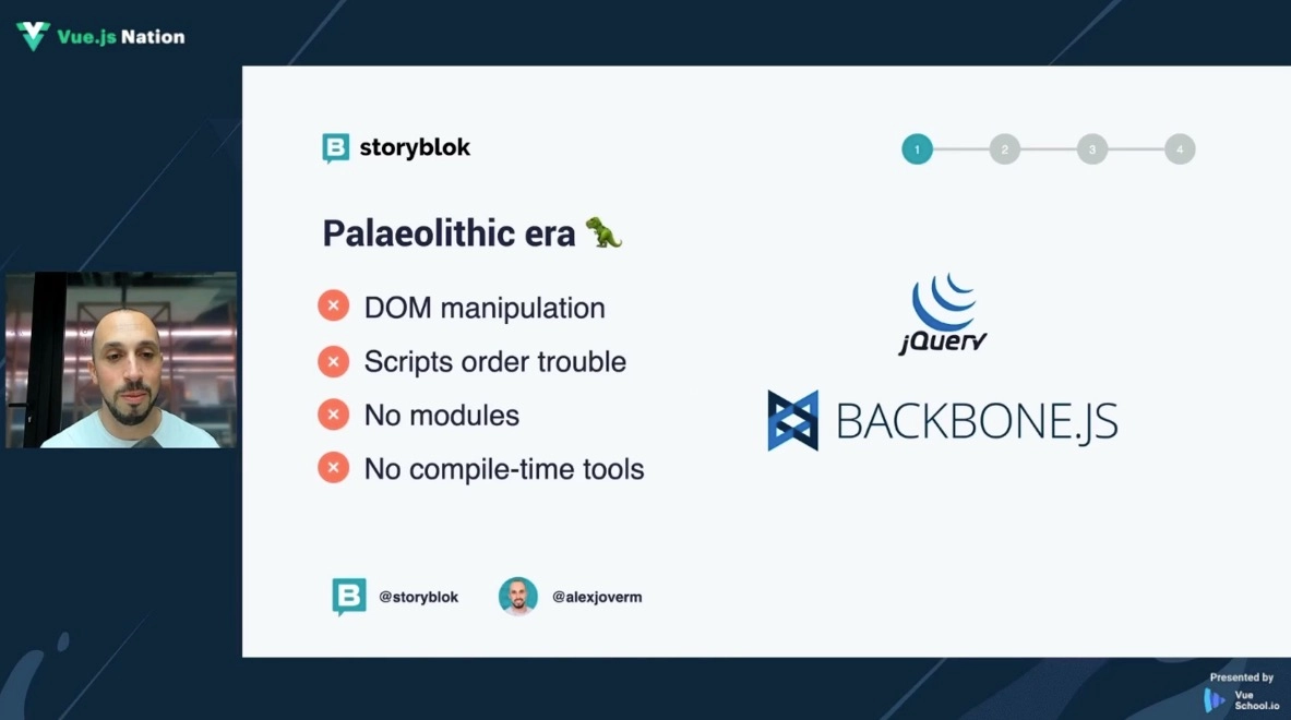 screen shot of Alex Jover Morales delivering his talk on Developer Expereince