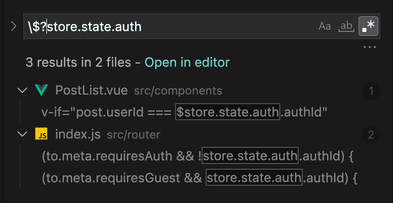 search results for store.state.auth