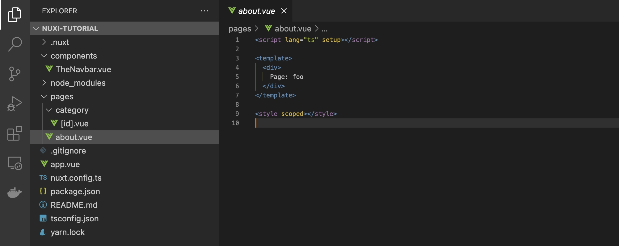 Adding Pages with Nuxi