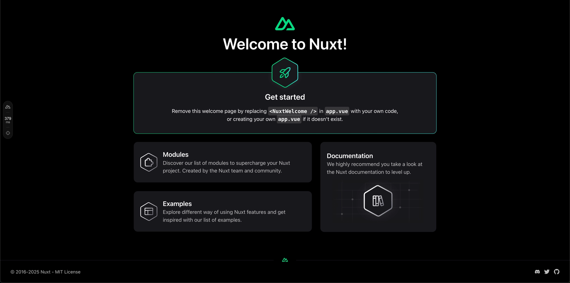 Nuxt 3 Welcome Page