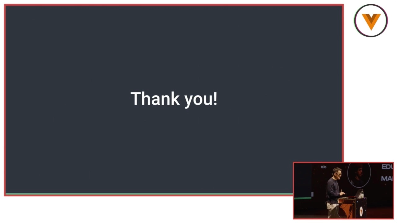 Evan's thank you slide