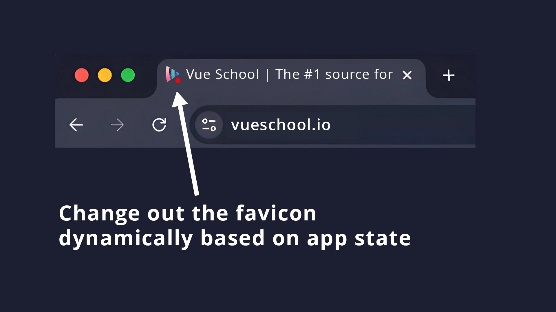 favicon with alert icon