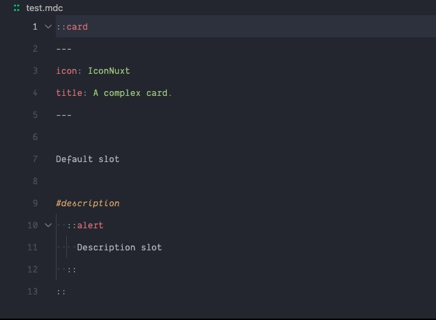 MDC - Code folding with Markdown Components Extension in VS Code