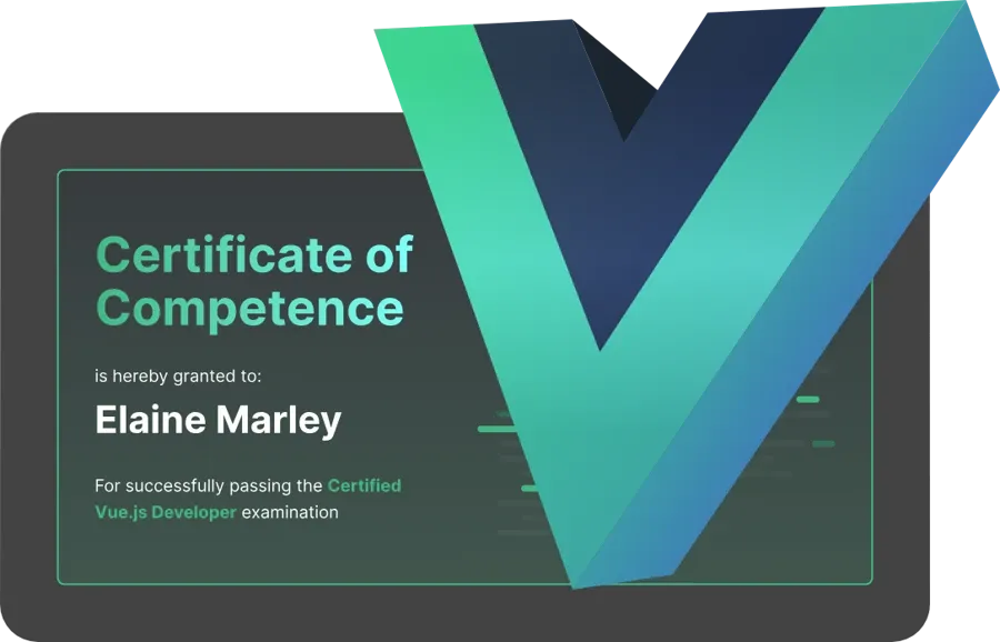 The Certified Vue.js Developer certificate
