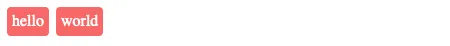 unordered list styled to look like tags
