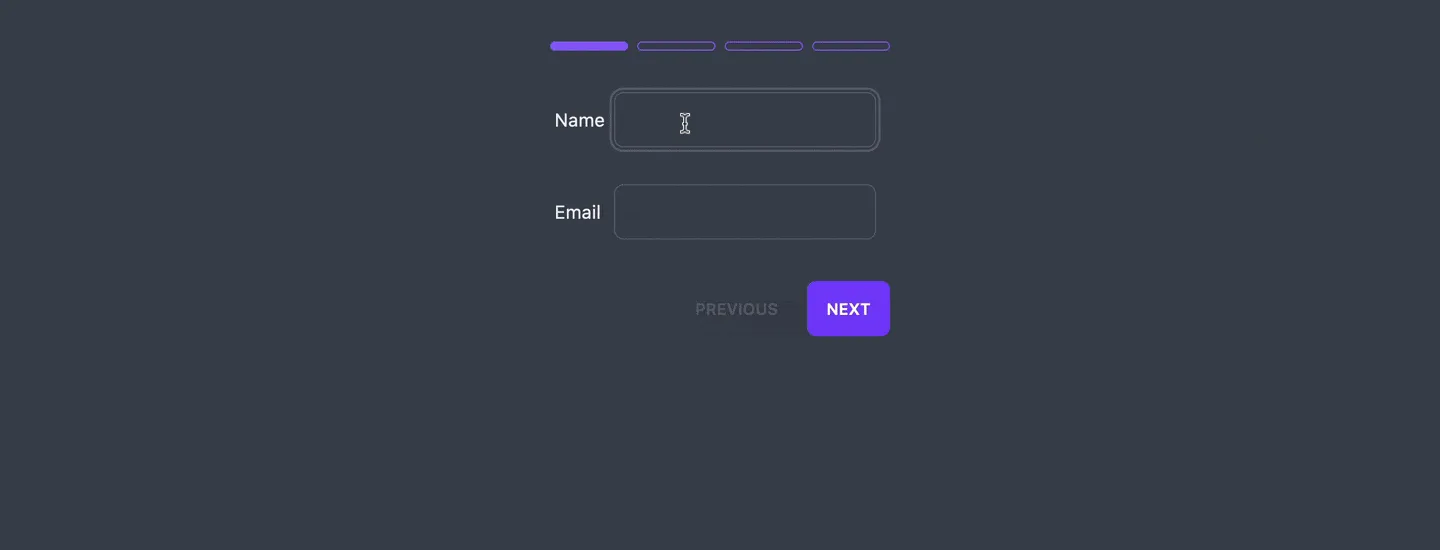 gif of finished form made with Petite Vue