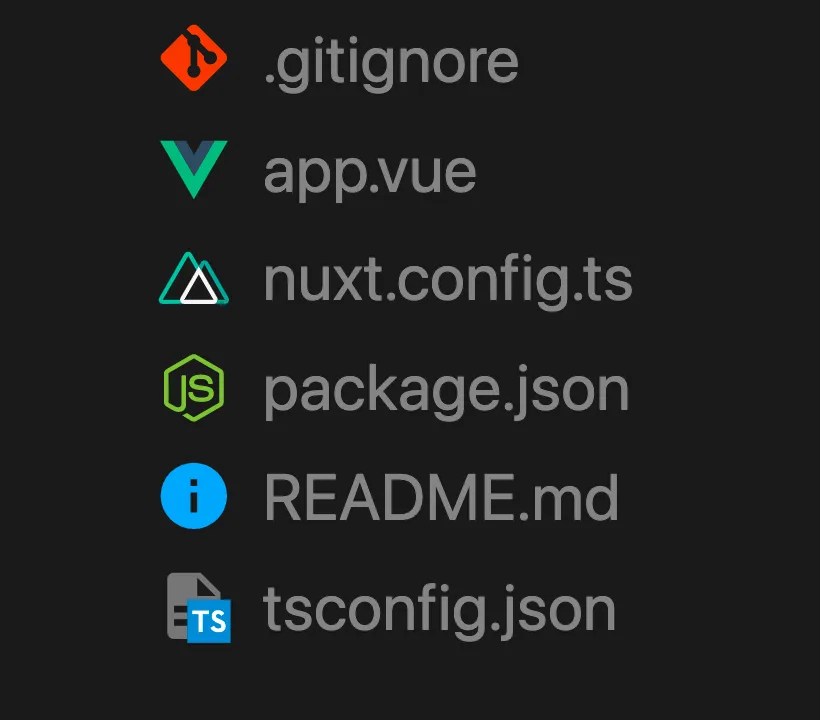 nuxt 3 file structure screenshot