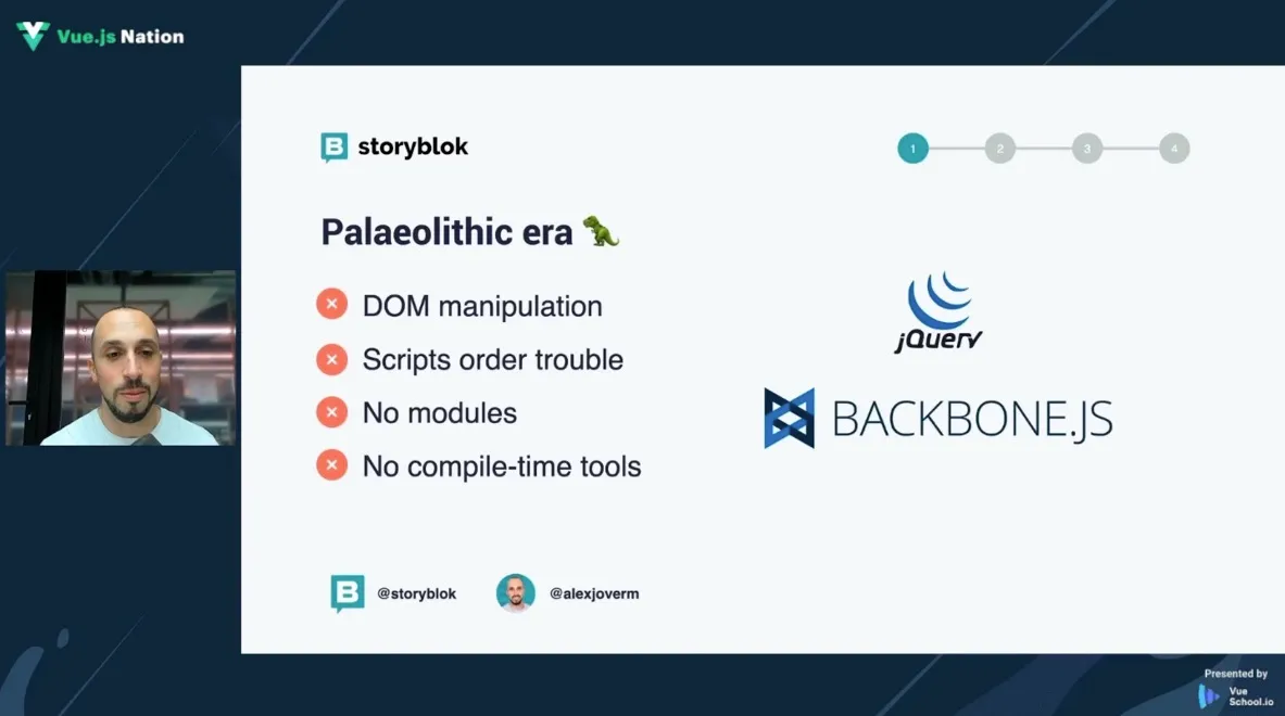 screen shot of Alex Jover Morales delivering his talk on Developer Expereince