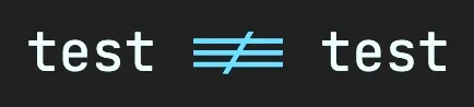 screenshot of ligature confirmed in VS Code