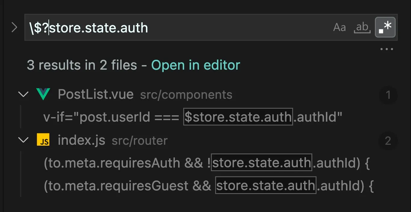 search results for store.state.auth