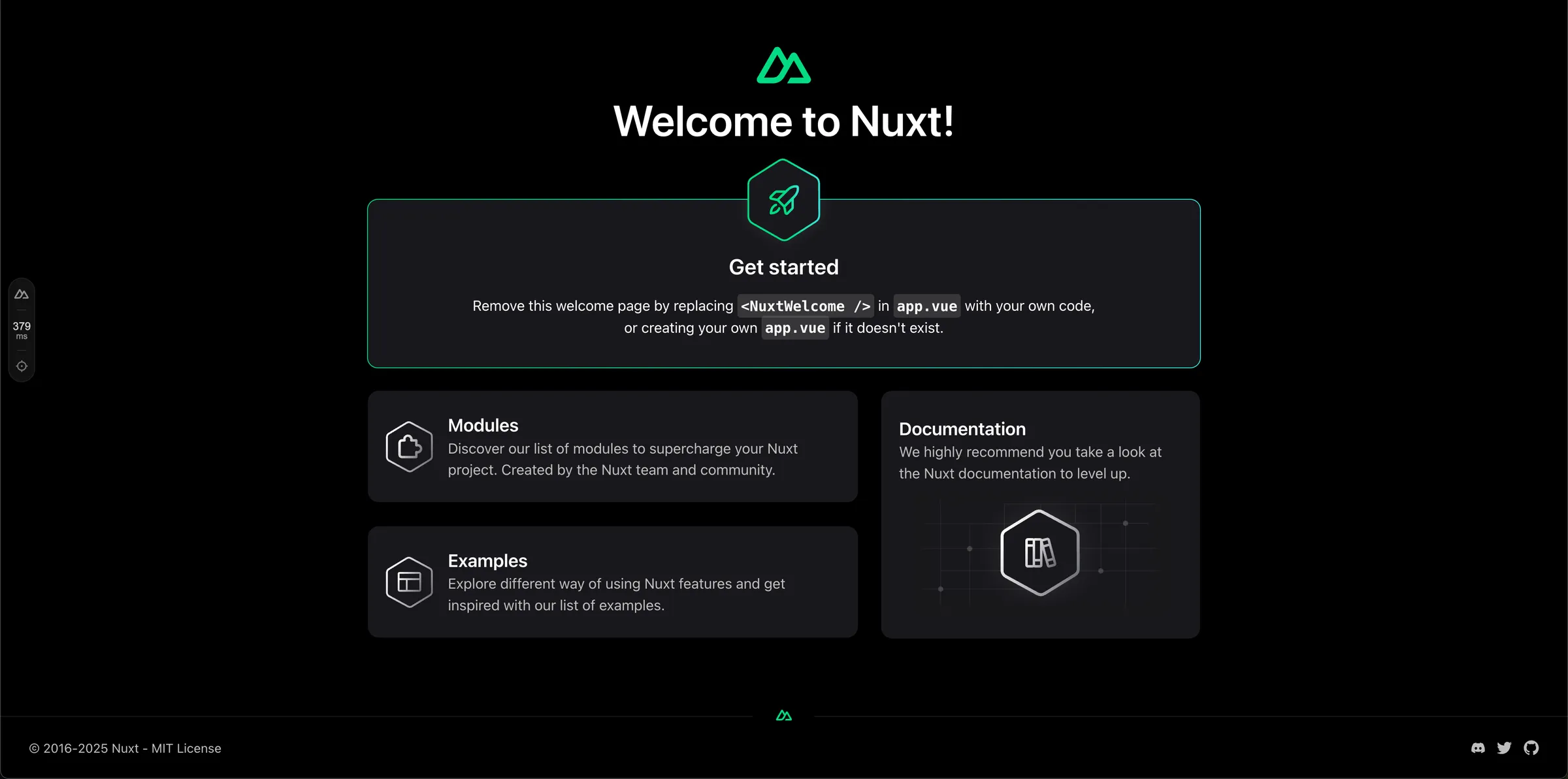 Nuxt 3 Welcome Page