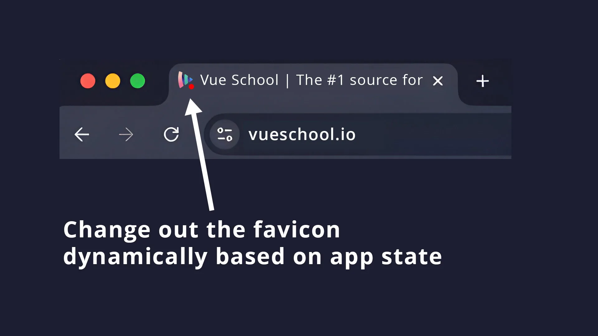 favicon with alert icon
