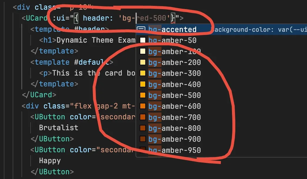 Tailwind CSS IntelliSense autocomplete in Vue component