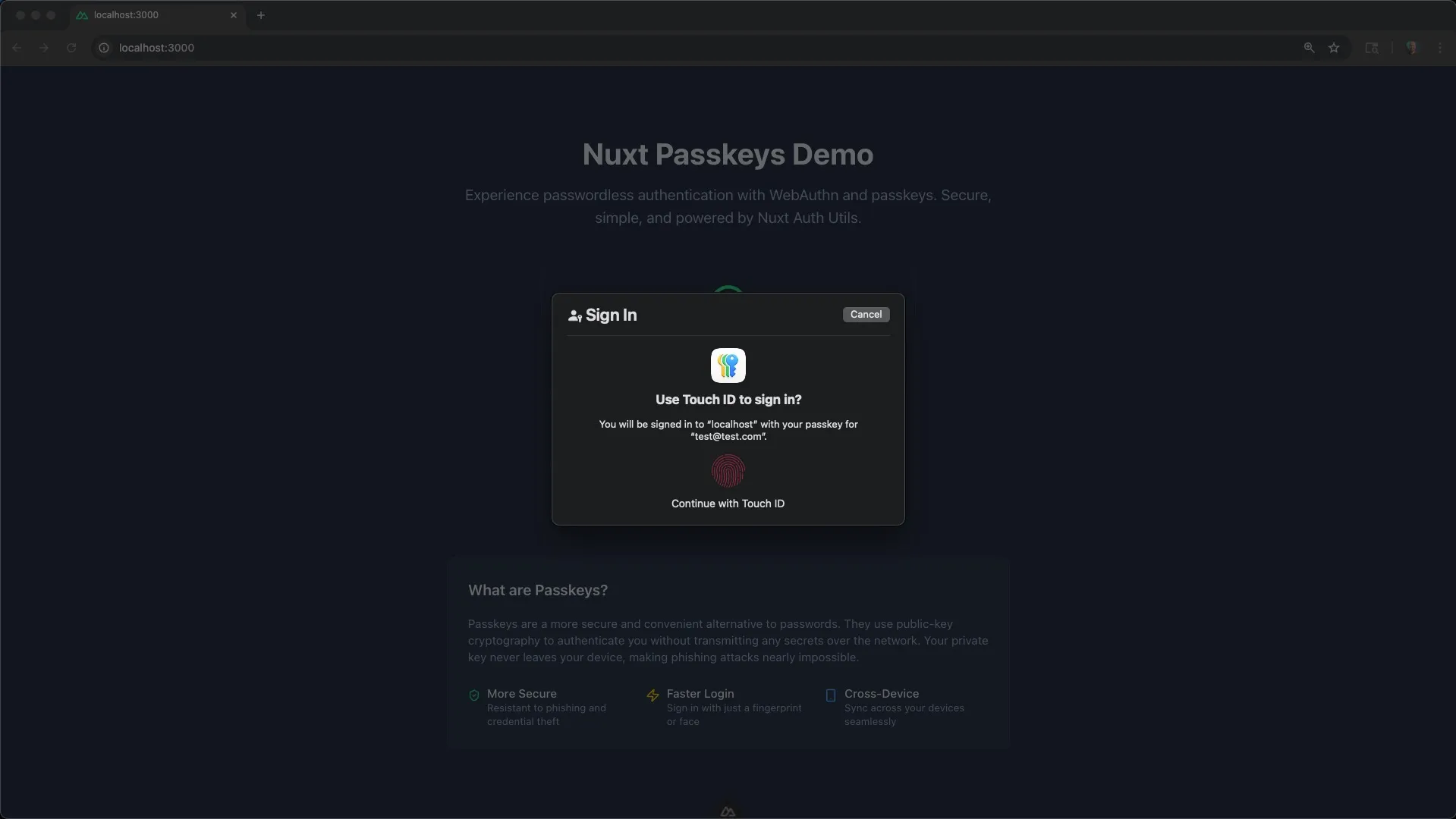 touch id prompt