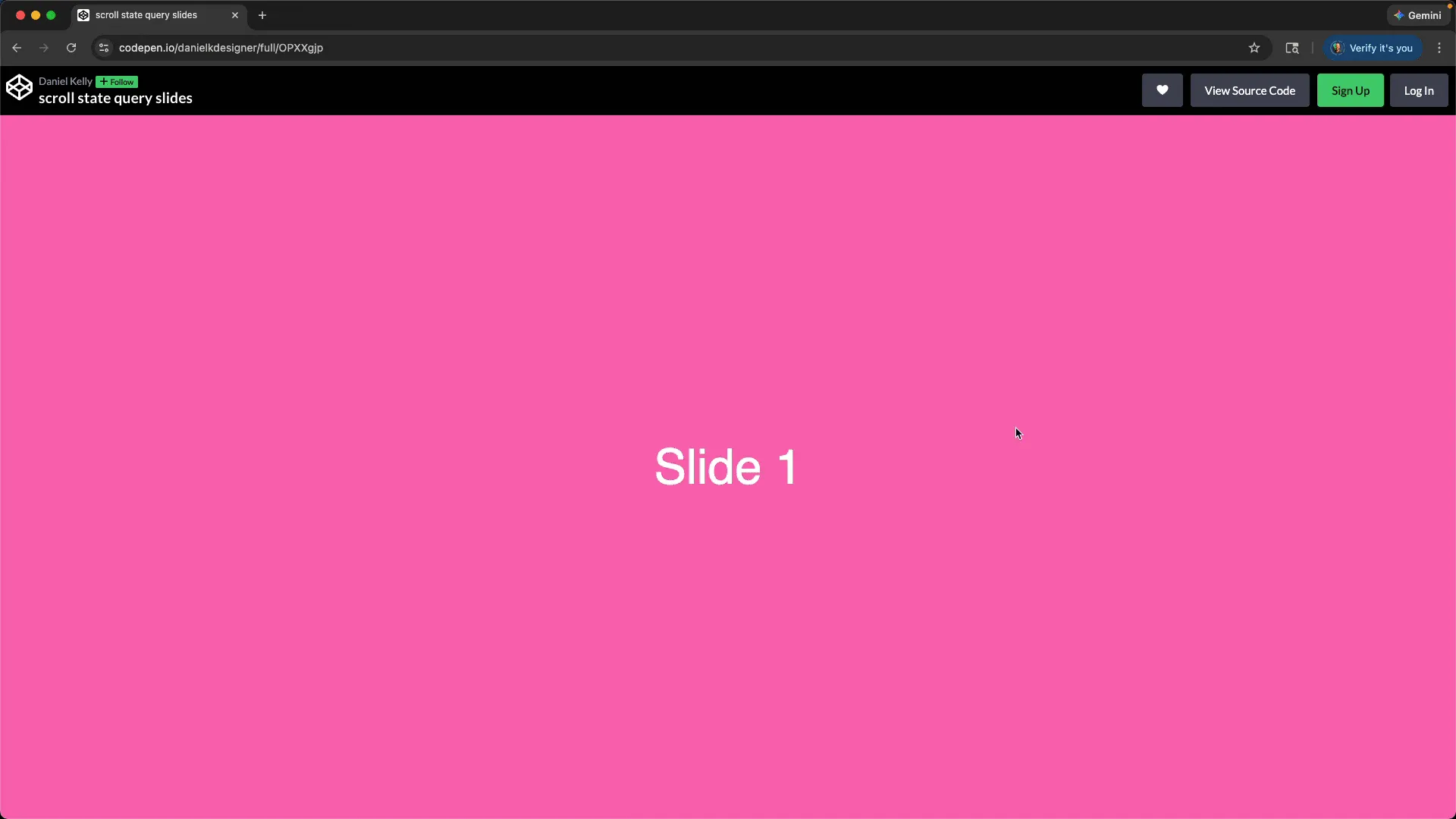 screenshot of slides animating when snapped