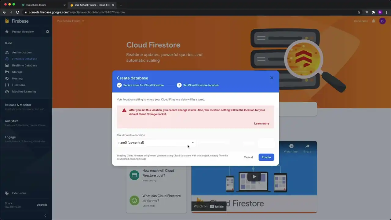 Set up the Cloud Firestore Database thumbnail image