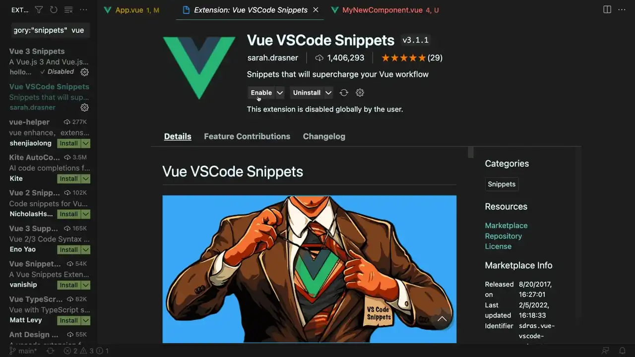 Vue Snippets in Visual Studio Code (Part 2) thumbnail image