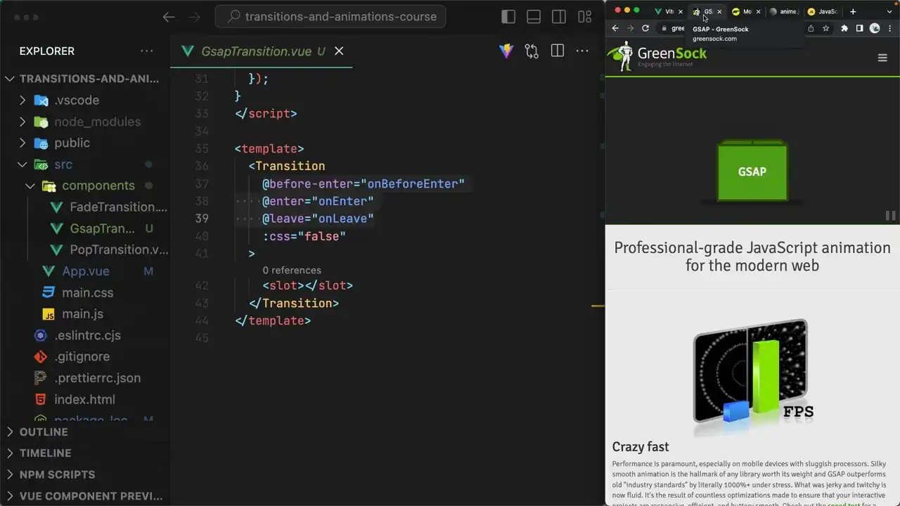 Vue Transition JavaScript Hooks and Greensock thumbnail image