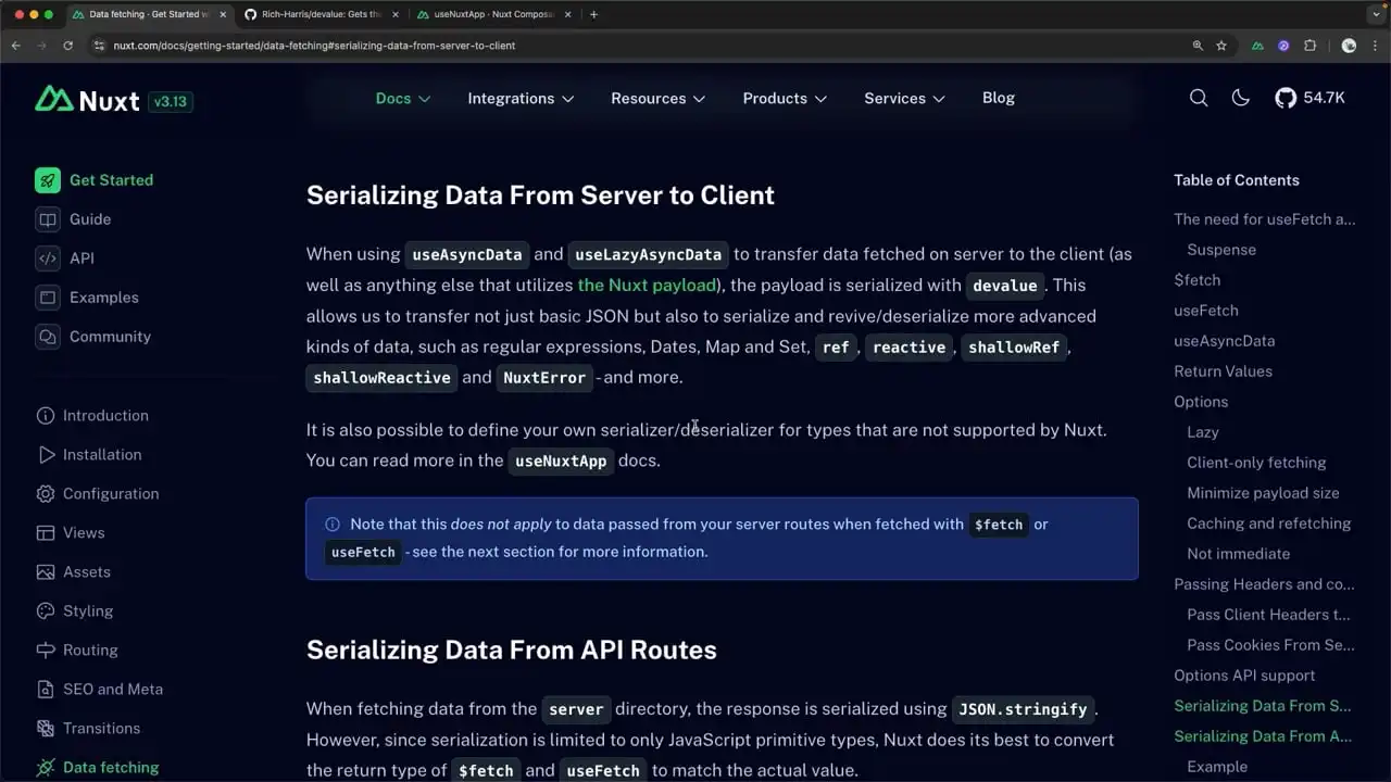How Data is Serialized from Server to Client In Nuxt thumbnail image