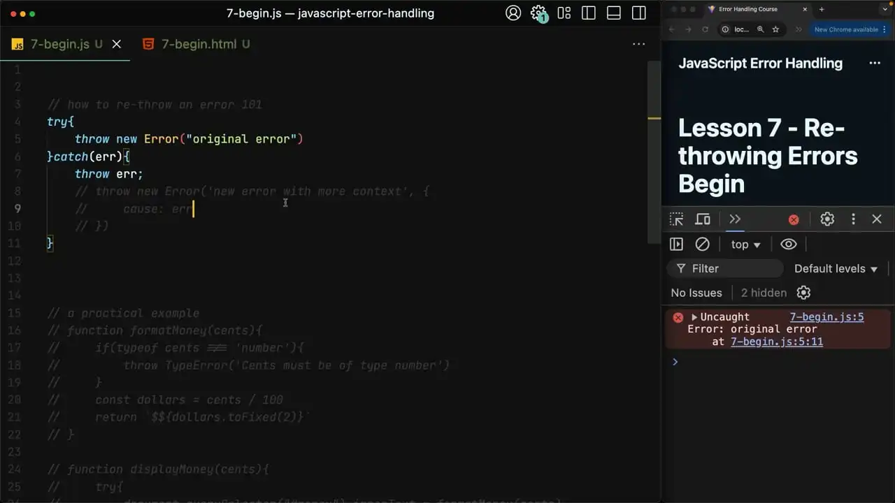 Catching and Re-Throwing JavaScript Errors thumbnail image
