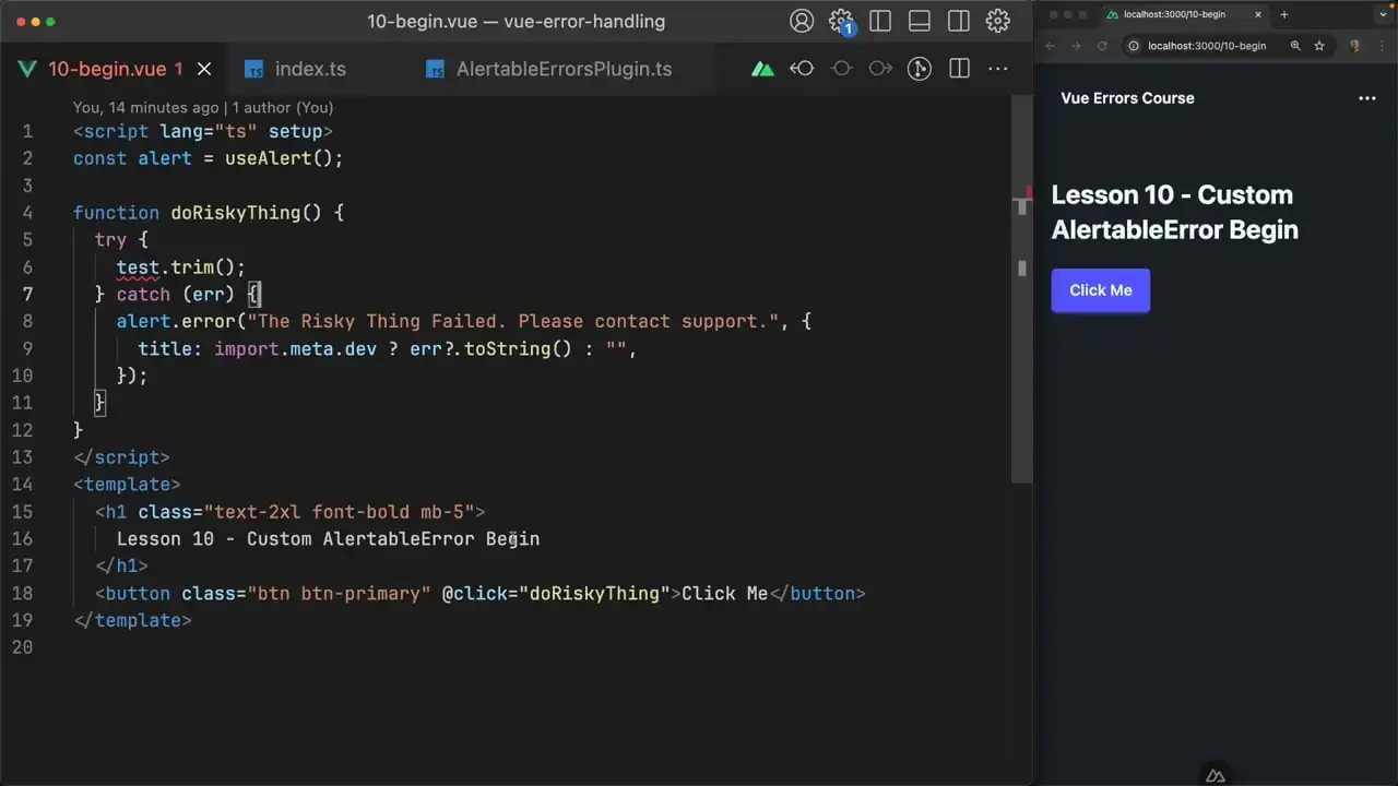A Custom AlertableError in a Vue.js App thumbnail image