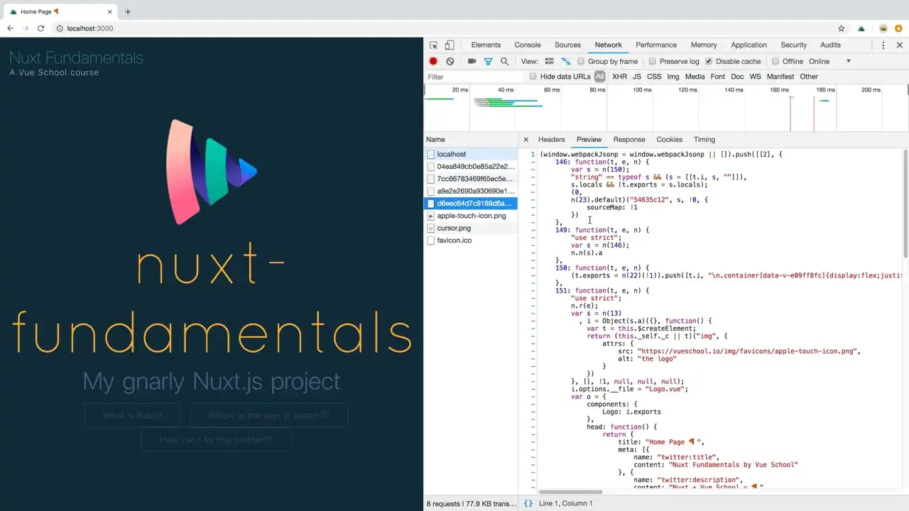 Build and Serve the Nuxt.js App thumbnail image