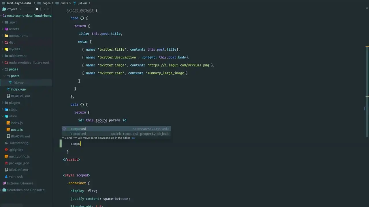 Async Data in Vuex with Nuxt thumbnail image