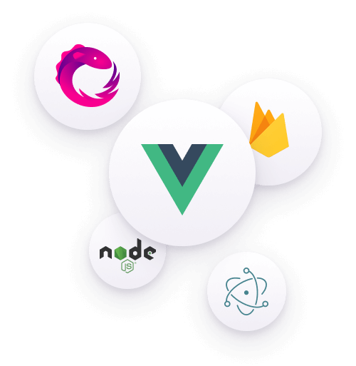 Learn Vue.js, Tooling, Testing, Modern JavaScript, ES6 and more Image of Vue.js Logo and related technologies