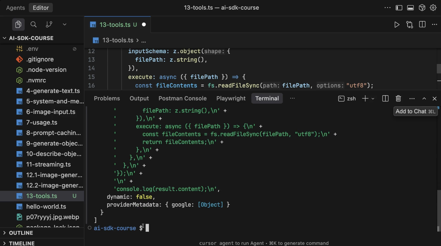 Tool Calling with the AI SDK
