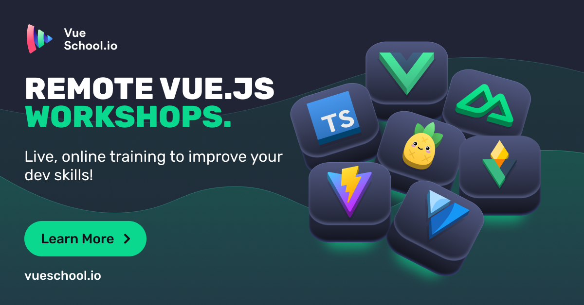 Live, online Vue.js Workshops