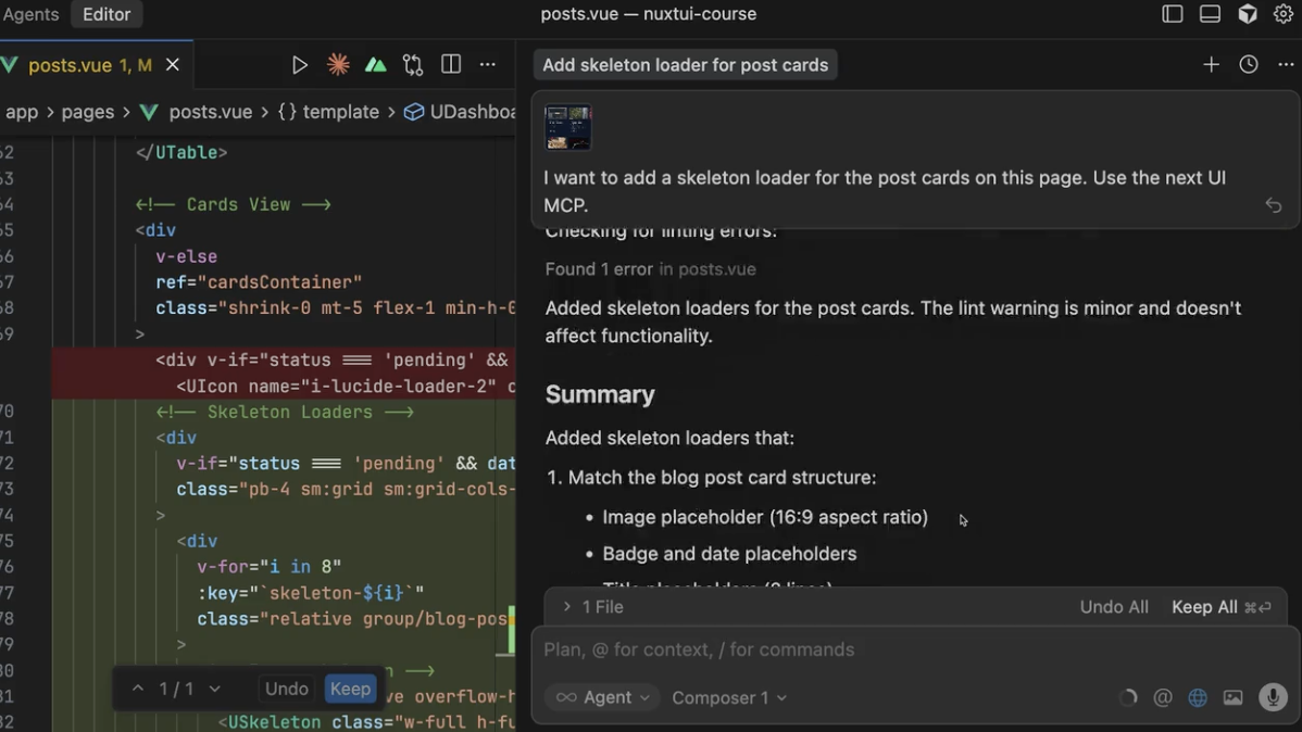 Nuxt UI Skeleton Loaders
